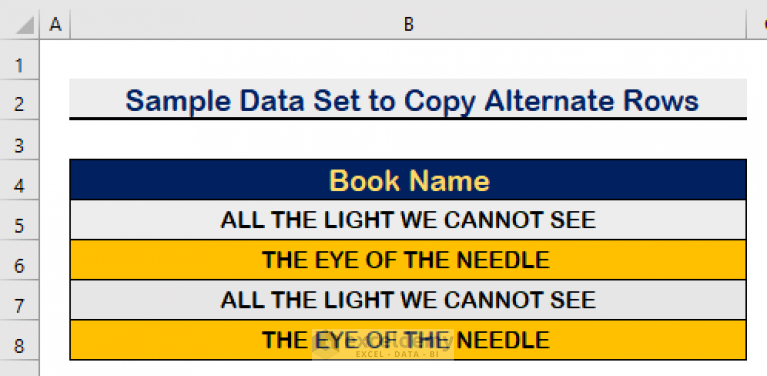 How To Copy Alternate Columns In Excel