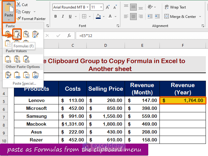 How To Copy Formula To Another Sheet In Excel 4 Ways ExcelDemy