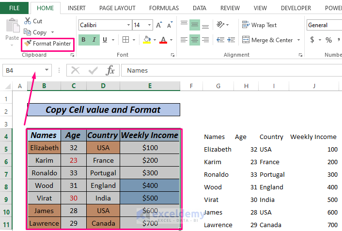 Formula To Copy Cell Value And Format In Excel 5 Uses ExcelDemy