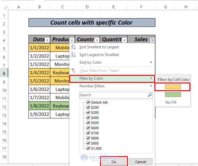 excel-formula-to-count-cells-with-specific-color-4-ways-exceldemy