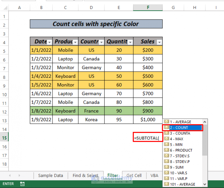 excel-formula-to-count-cells-with-specific-color-4-ways-exceldemy