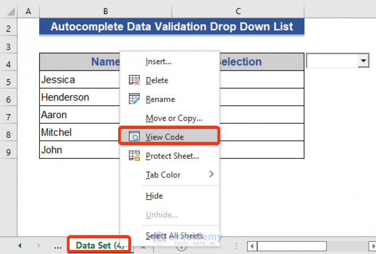 Data Validation Drop Down List With Vba In Excel Applications Hot Sex Picture 8798