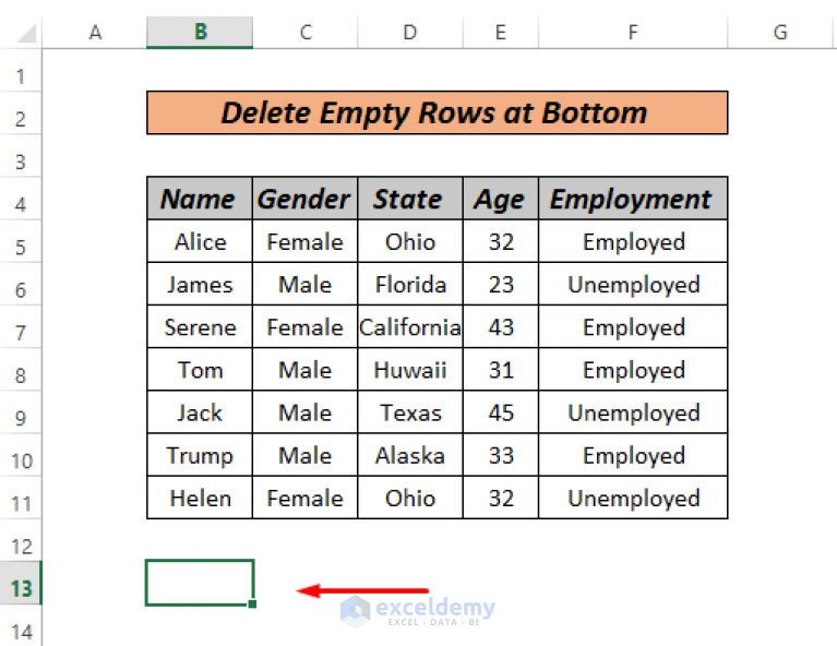 how-to-delete-empty-rows-at-bottom-in-excel-7-ways-exceldemy