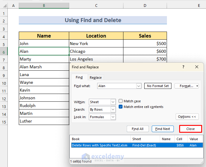 How To Delete Rows In Excel With Specific Text ExcelDemy