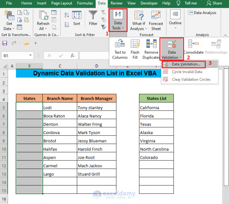 How to Make a Dynamic Data Validation List Using VBA in Excel