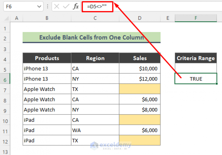 How To Use Advanced Filter To Exclude Blank Cells In Excel 3 Easy Tricks 4908