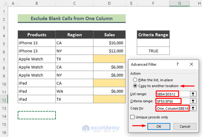 how-to-use-advanced-filter-to-exclude-blank-cells-in-excel-3-easy-tricks