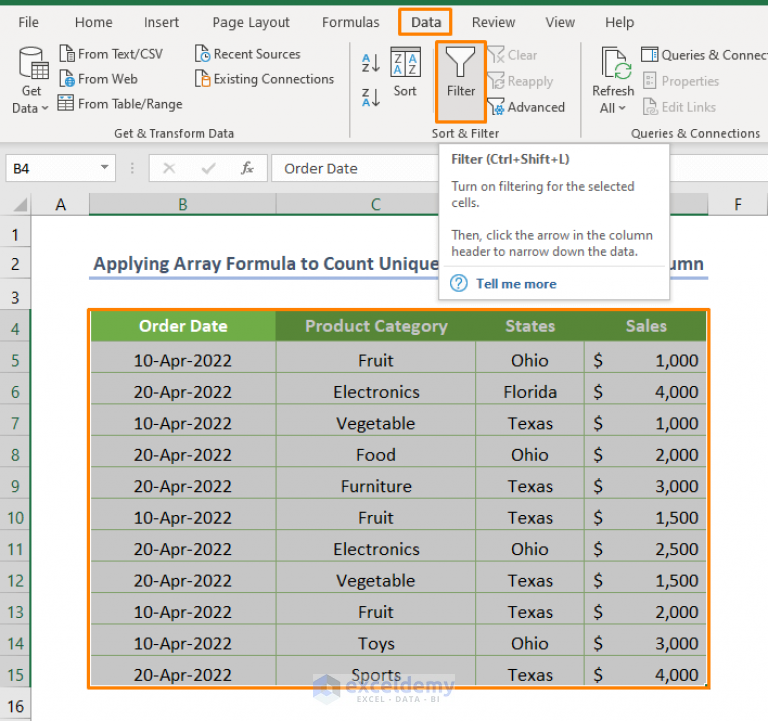 how-to-count-unique-values-in-filtered-column-in-excel-5-methods