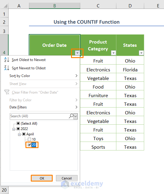 How To Count Unique Values In Filtered Column In Excel 5 Methods 