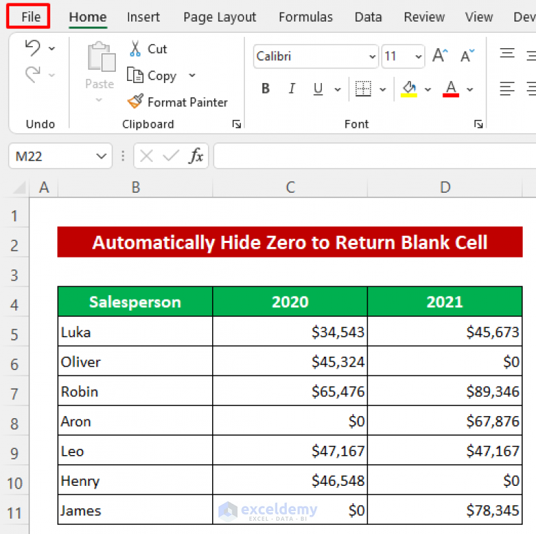 formula-to-return-blank-cell-instead-of-zero-in-excel-with-5-alternatives