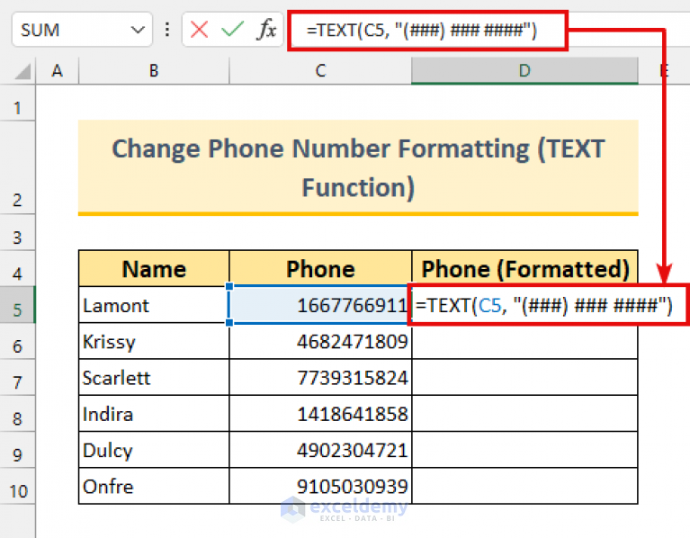 excel-formula-to-change-phone-number-format-5-examples