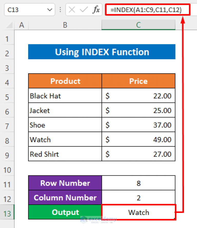 how-to-reference-cell-by-row-and-column-number-in-excel-4-methods