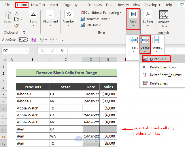 how-to-remove-blank-cells-from-a-range-in-excel-9-methods