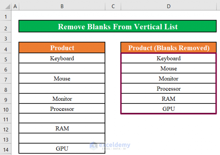 how-to-remove-blanks-from-list-using-formula-in-excel-4-methods