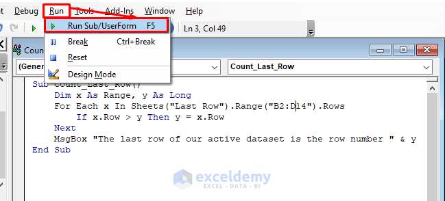 Count Rows In Named Range