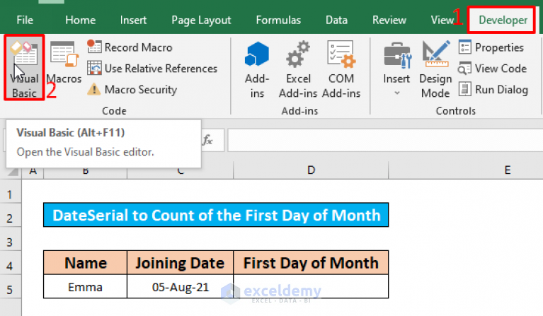 excel-vba-first-day-of-month-3-methods-exceldemy