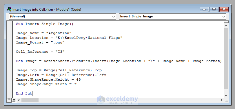 How To Insert An Image Into A Cell With Excel VBA 2 Methods ExcelDemy