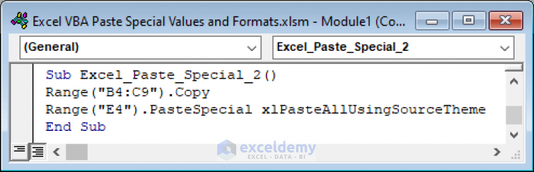 vba-paste-special-to-copy-values-and-formats-in-excel-9-examples