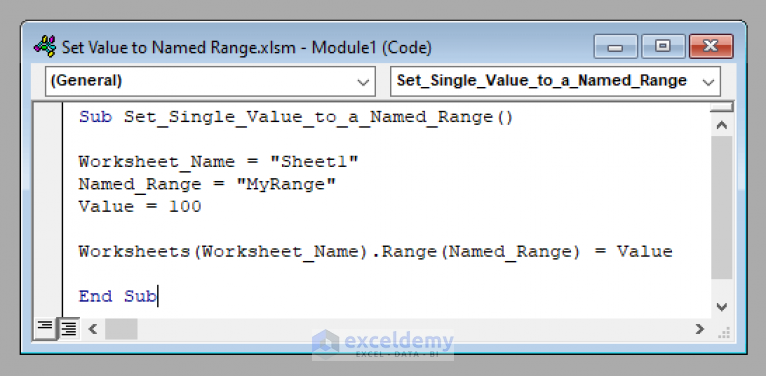 how-to-set-value-to-a-named-range-with-excel-vba-3-methods