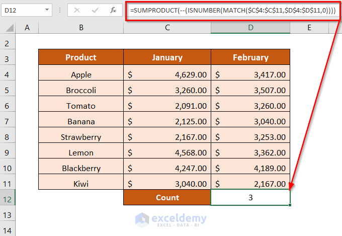 how-to-count-duplicate-values-in-multiple-columns-in-excel-6-ways