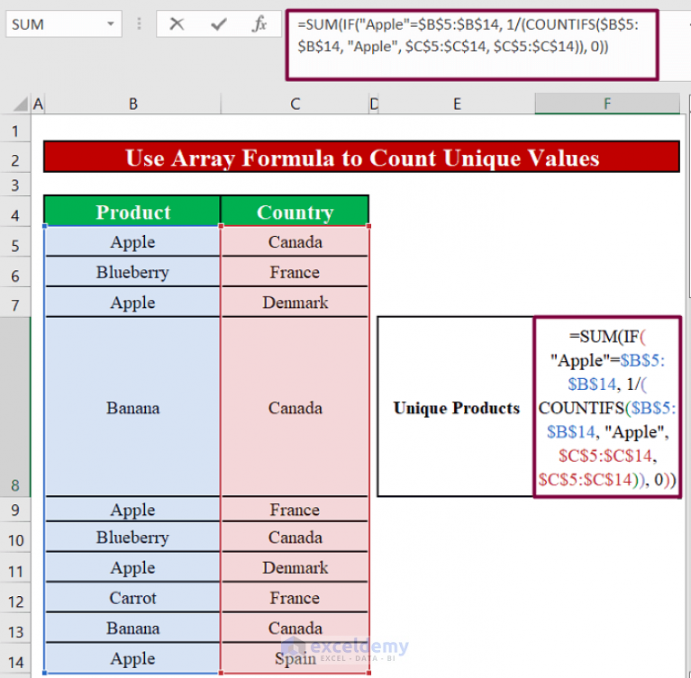 how-to-count-unique-values-based-on-criteria-in-another-column-in-excel