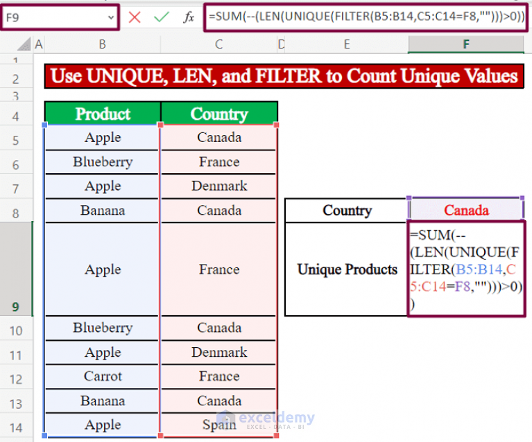 how-to-count-unique-values-based-on-criteria-in-another-column-in-excel