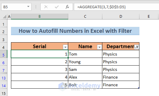 How To Autofill Numbers In Excel Sheet