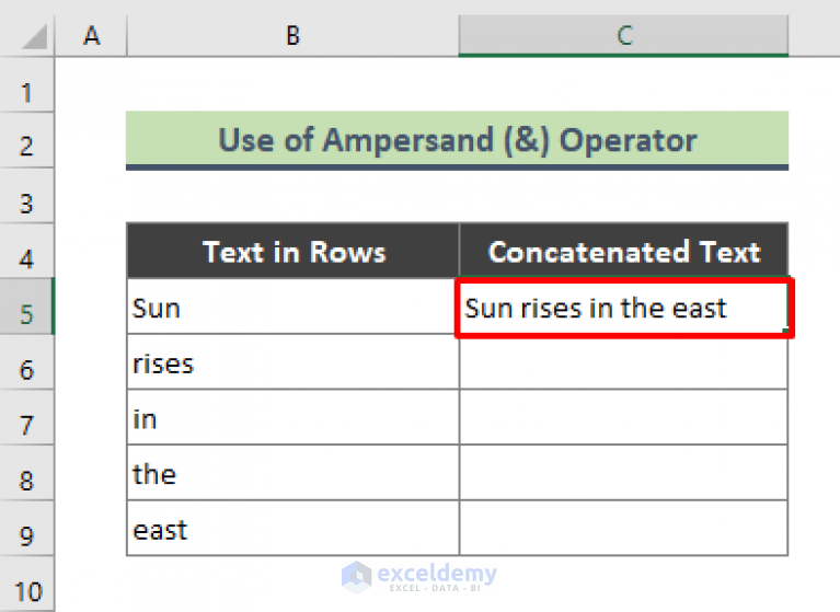 How To Concatenate Rows In Excel (11 Methods) - ExcelDemy