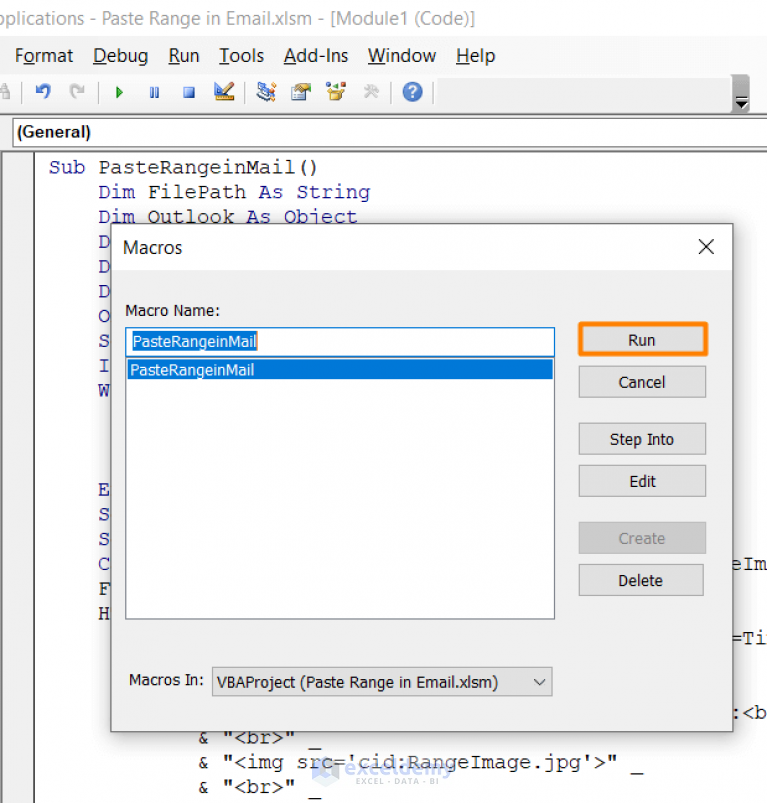 Excel Vba Paste Picture In Email Body