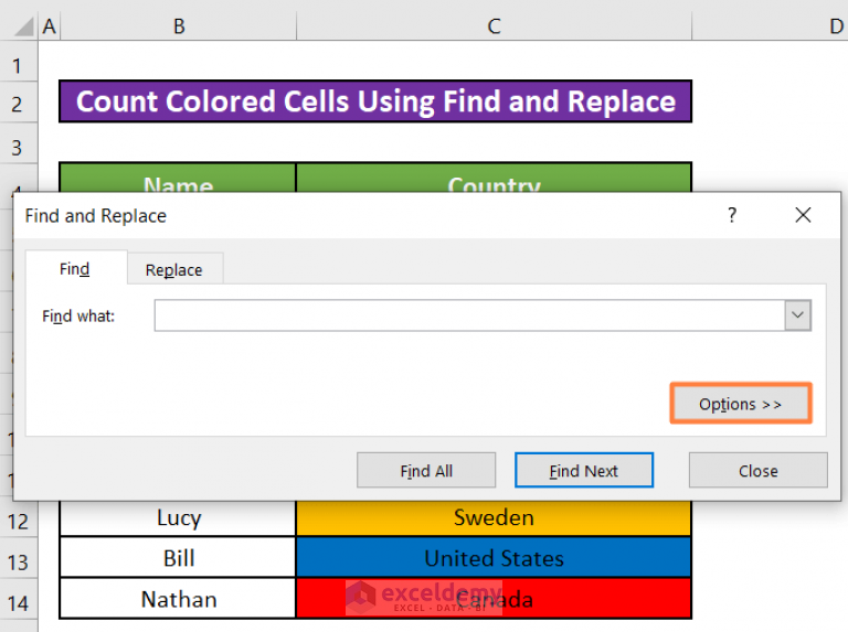 how-to-count-colored-cells-in-excel-without-vba-3-methods