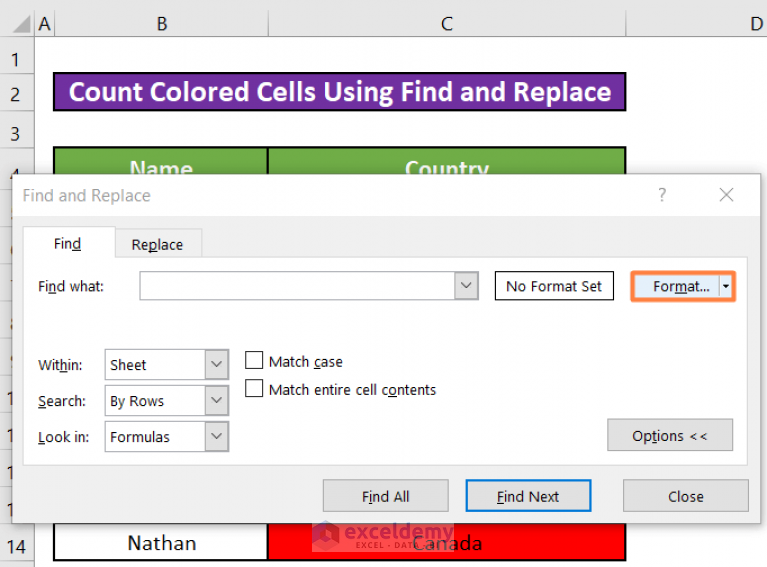 How To Count Colored Cells In Excel Without Vba