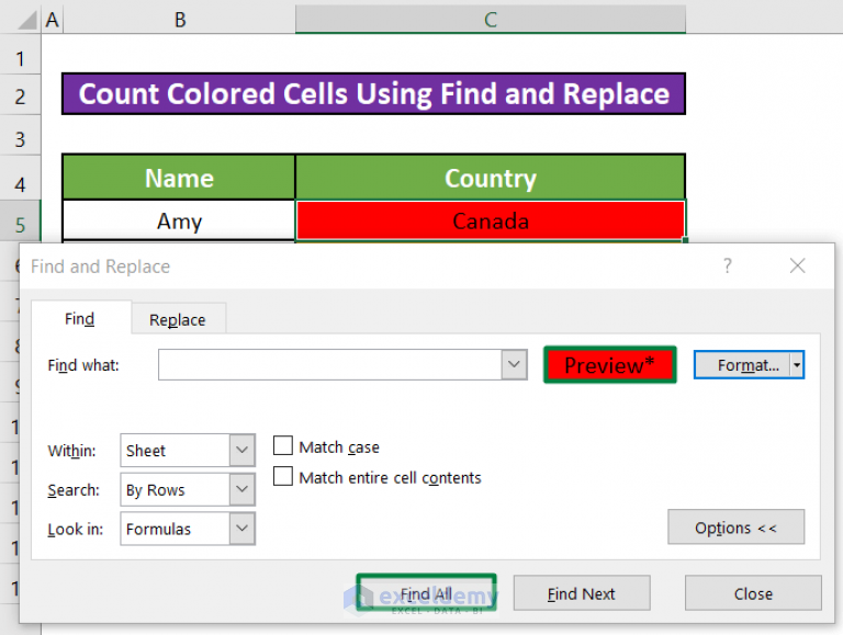 how-to-count-colored-cells-in-excel-without-vba-3-methods