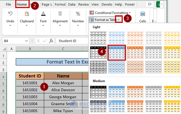 How To Format Text In Excel Cell 10 Approaches Exceld 8923