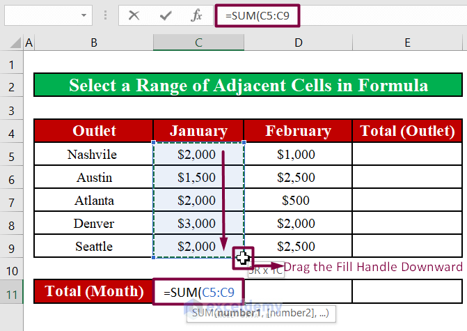  How To Select A Range Of Cells In Excel Formula 4 Methods ExcelDemy