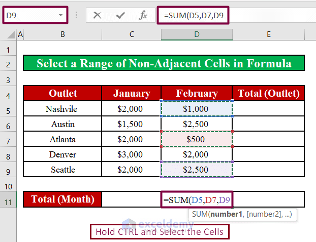 How To Select A Range Of Cells In Excel Formula 4 Methods ExcelDemy