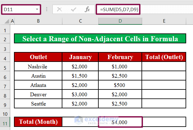 How To Select A Range Of Cells In Excel Formula 4 Methods ExcelDemy