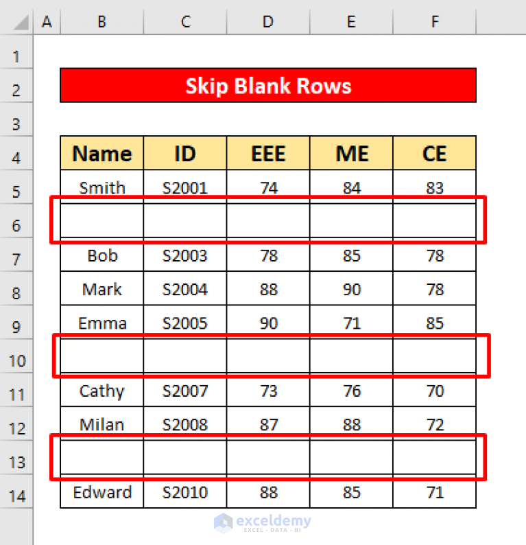 how-to-skip-blank-rows-using-formula-in-excel-8-methods