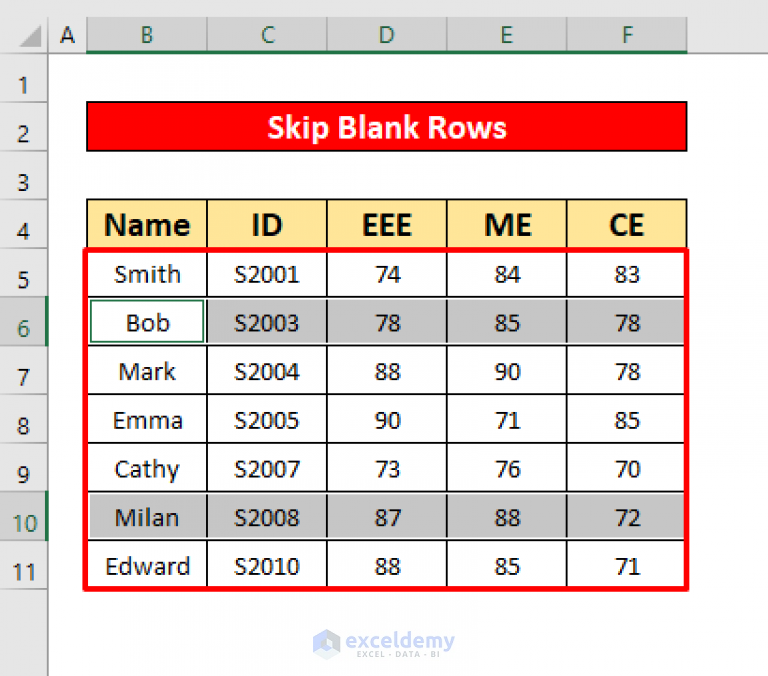 how-to-skip-blank-rows-using-formula-in-excel-8-methods