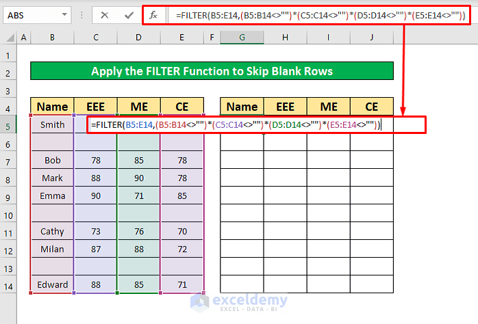 How To Skip Blank Rows Using Formula In Excel 8 Methods 