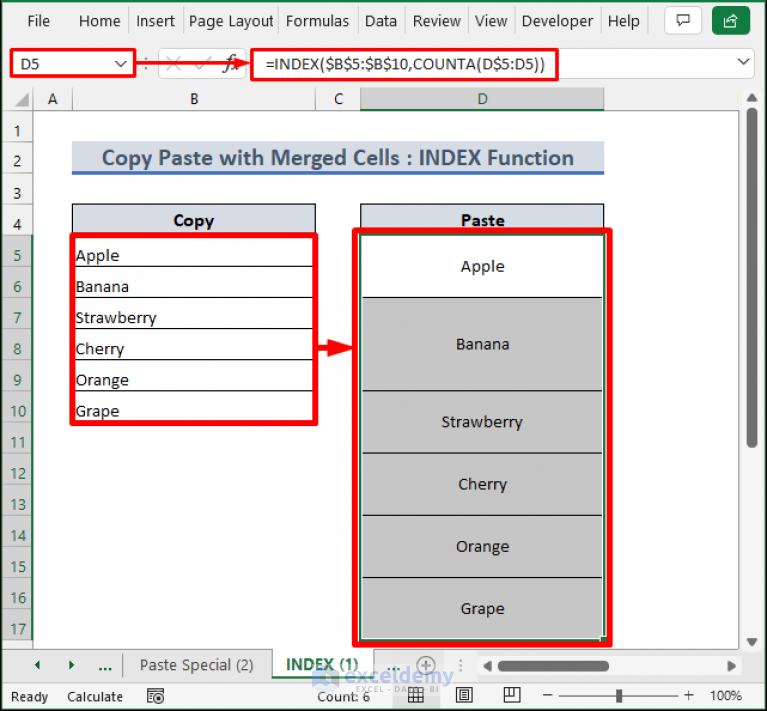 how-to-copy-and-paste-in-excel-with-merged-cells-2-methods