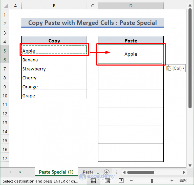 how-to-copy-and-paste-in-excel-with-merged-cells-2-methods