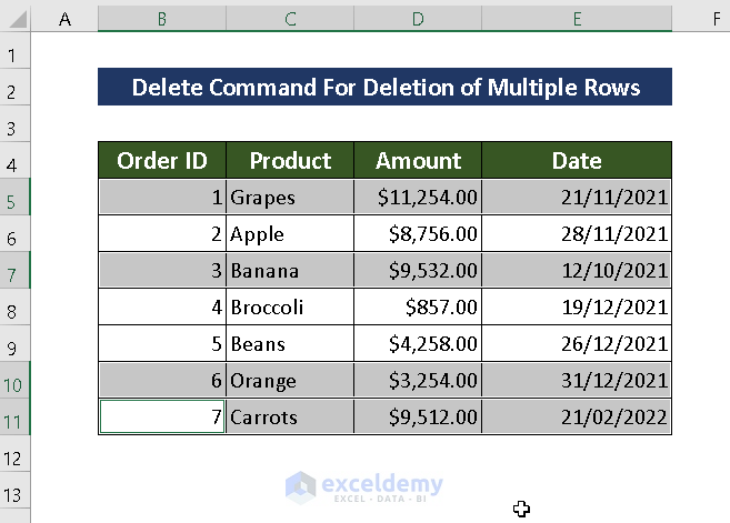 How To Delete Multiple Rows In Excel At Once ExcelDemy