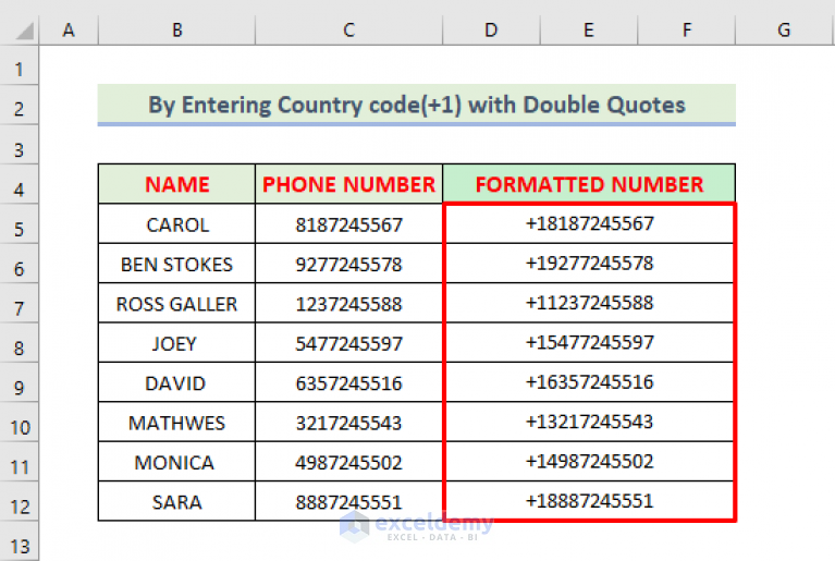 how-to-format-phone-number-with-country-code-in-excel-5-methods