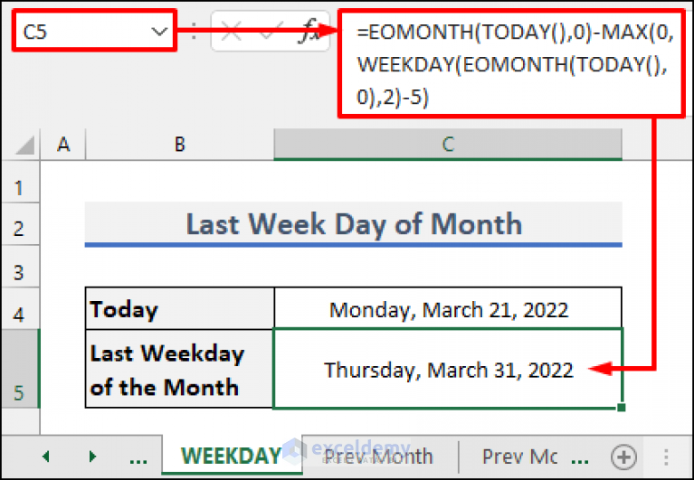 How to Find Last Business Day of Month in Excel (9 Handy Ways)