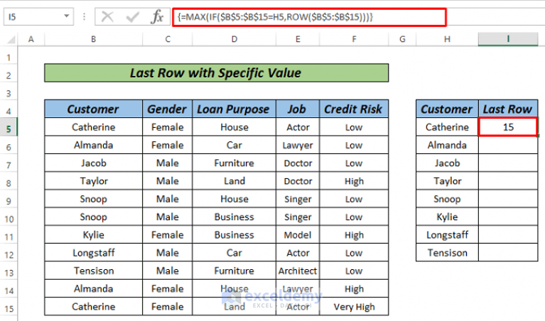 how-to-find-last-row-with-a-specific-value-in-excel-6-methods