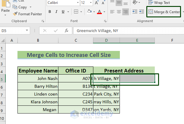 How To Increase Cell Size In Excel 7 Methods Exceldemy 3074