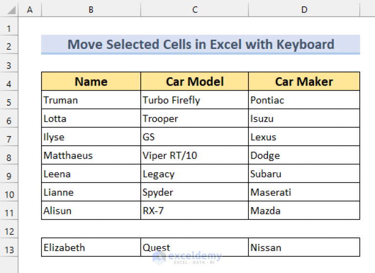 how-to-move-selected-cells-in-excel-with-keyboard-4-methods