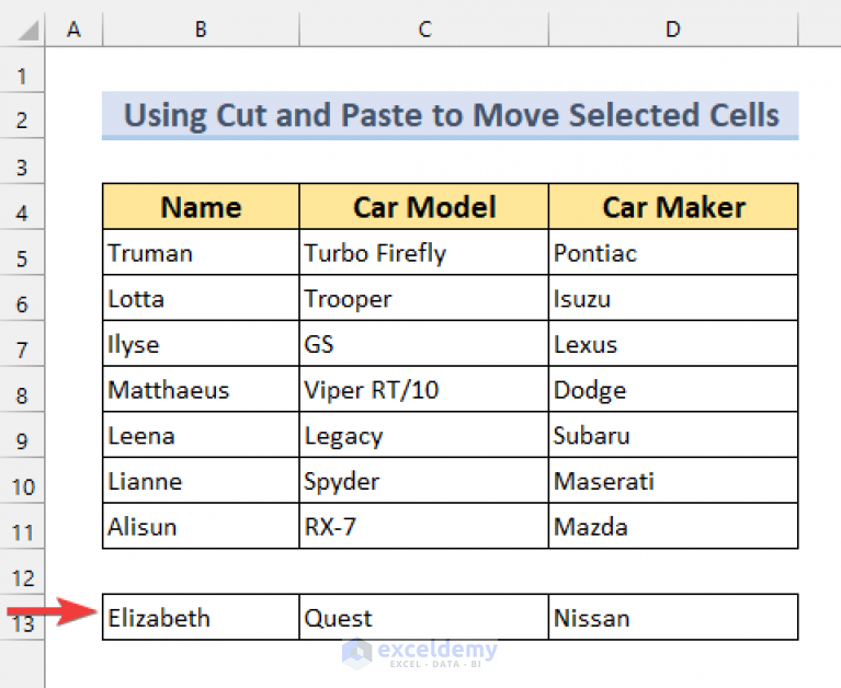 how-to-move-selected-cells-in-excel-with-keyboard-4-methods