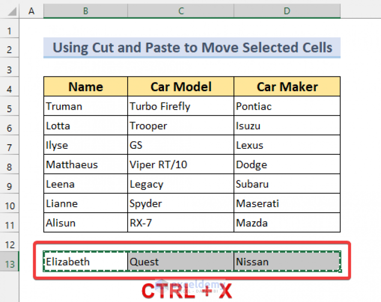 how-to-move-selected-cells-in-excel-with-keyboard-4-methods