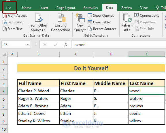 How To Use Flash Fill In Excel To Split Data 4 Quick Ways ExcelDemy